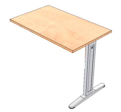 Abattant table de direction 100 x 60 cm