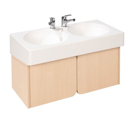 Mueble de lavabo doble alt: 50 cm la unidad