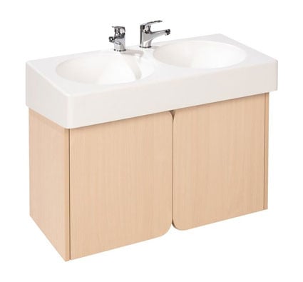 Mueble de lavabo doble alt: 65 cm la unidad