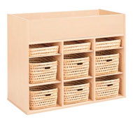 Mueble de almacenaje alt.: 51 kit cestas para colocar (4 cestas - 2  repisas) el conjunto