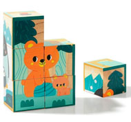 Puzzles de 6 cubos animales la unidad