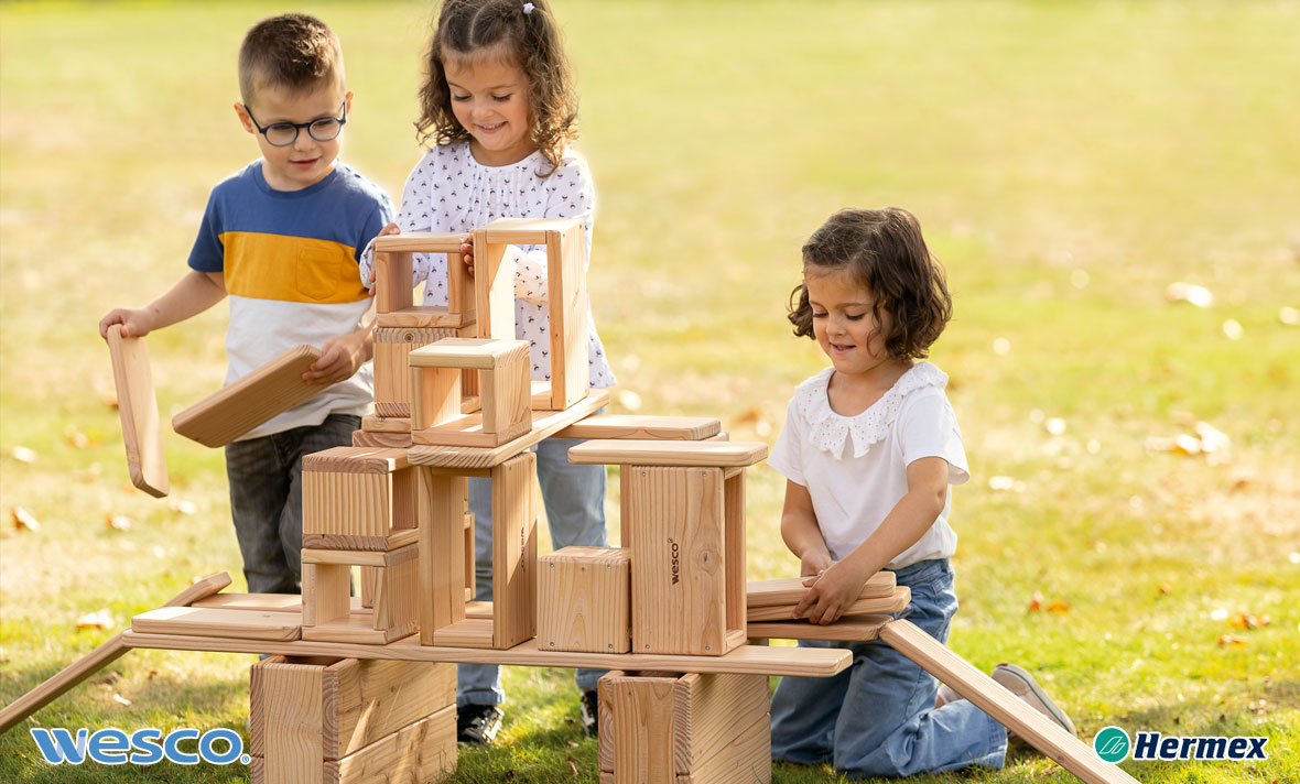 Patios escolares - Kit de juego construcción