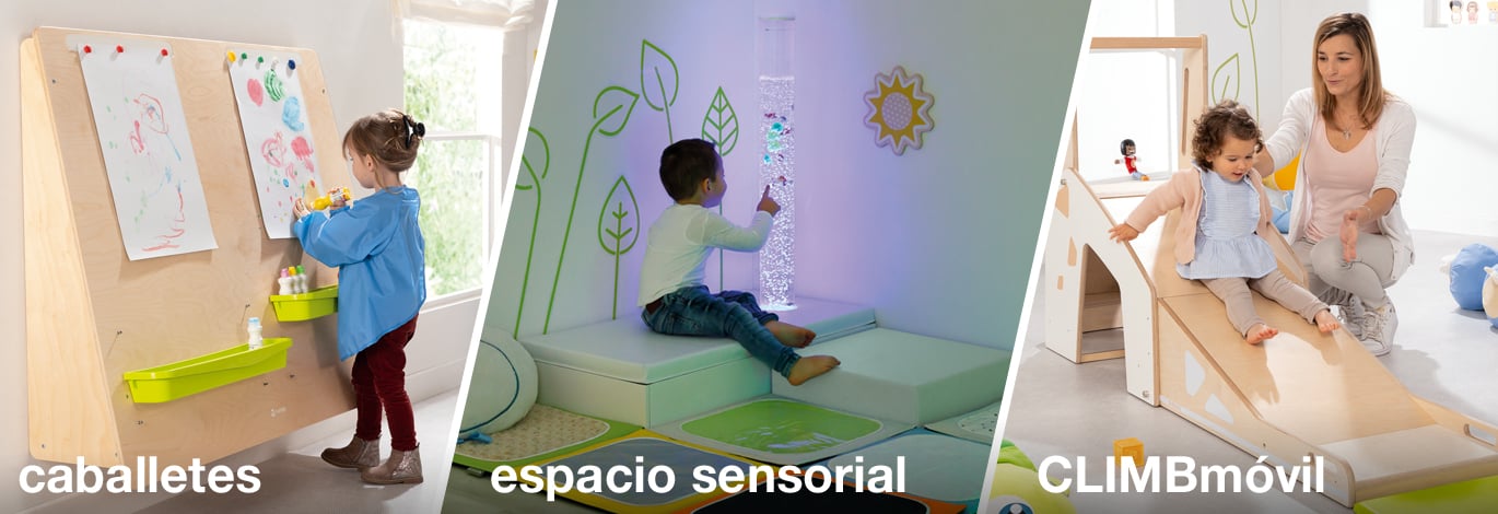 Caballetes, espacio sensorial y CLIMBmóvil